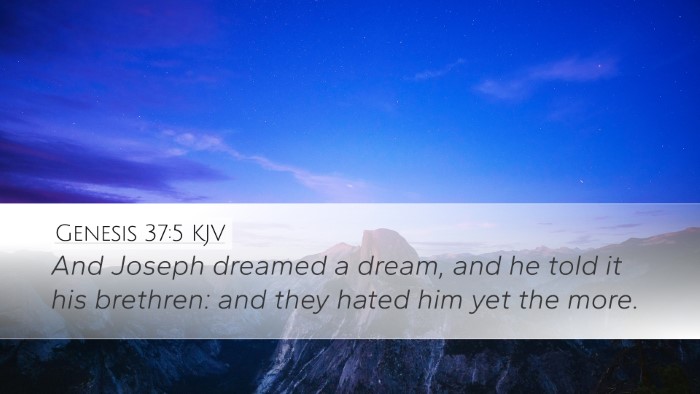 Genesis 37:5 KJV Bible Verse Image
