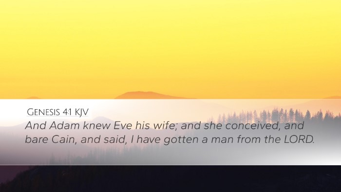 Genesis 4:1 KJV Desktop Wallpaper - And Adam knew Eve his wife; and she conceived, - Desktop Bible Verse Wallpaper