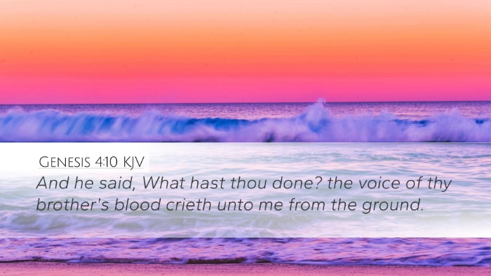 Genesis 4:10 KJV Bible Verse Image