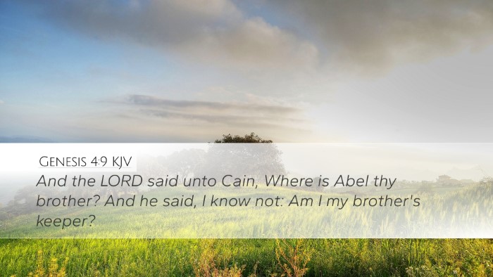 Genesis 4:9 KJV Bible Verse Image