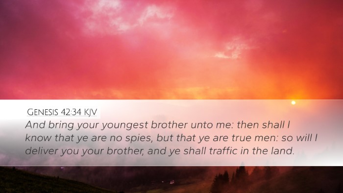 Genesis 42:34 KJV Bible Verse Image