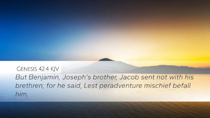 Genesis 42:4 KJV Bible Verse Image