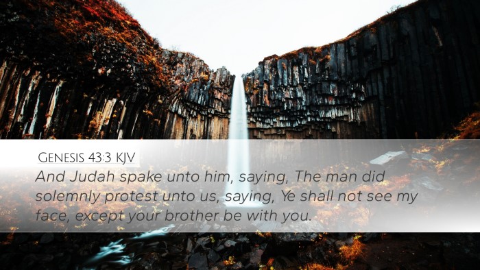 Genesis 43:3 KJV Bible Verse Image