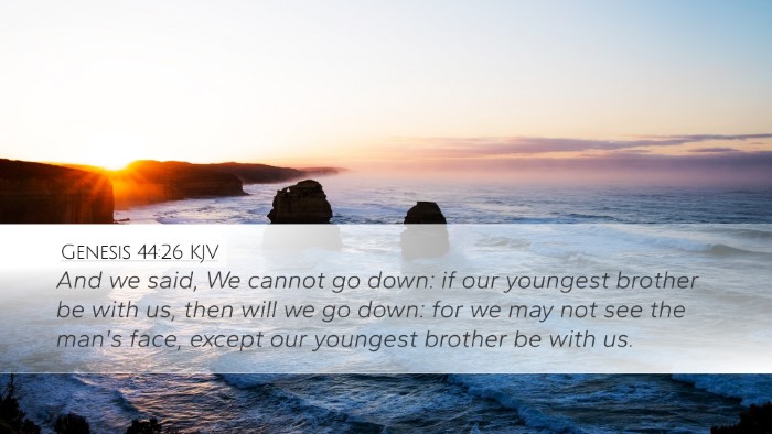 Genesis 44:26 KJV Bible Verse Image