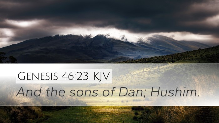 Genesis 46:23 KJV Bible Verse Image