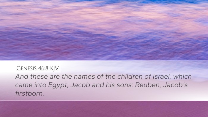 Genesis 46:8 KJV Bible Verse Image