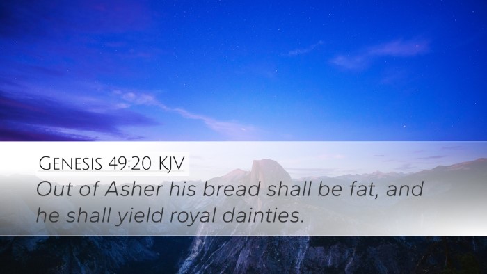 Genesis 49:20 KJV Bible Verse Image