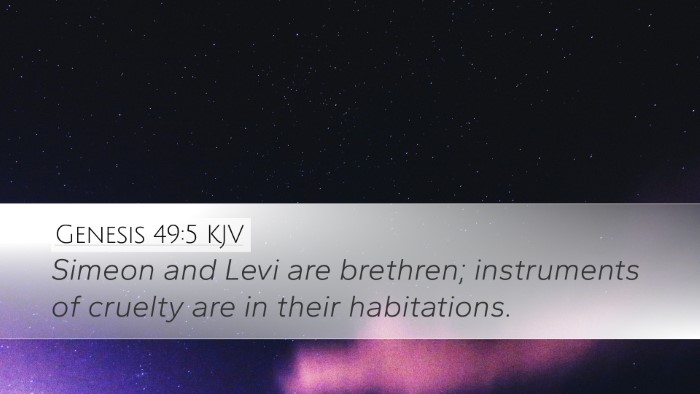 Genesis 49:5 KJV Bible Verse Image