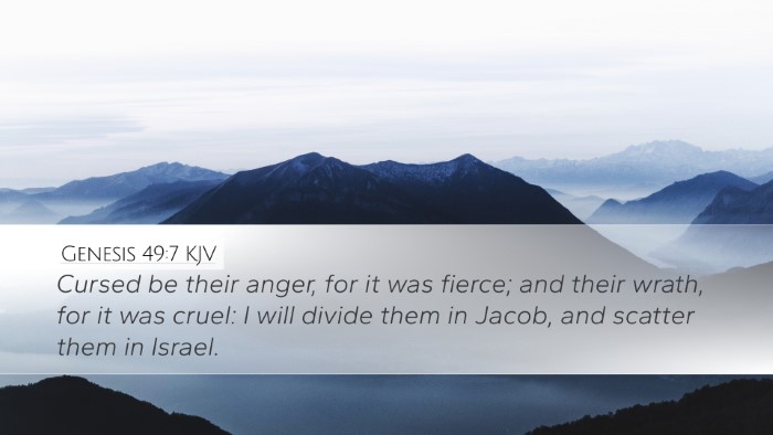 Genesis 49:7 KJV Bible Verse Image