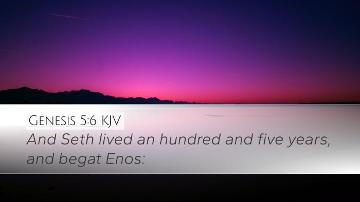 Genesis 5:6 KJV Desktop Wallpaper - And Seth lived an hundred and five years, and - Desktop Bible Verse Wallpaper