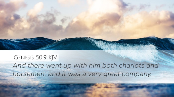 Genesis 50:9 KJV Desktop Wallpaper - And there went up with him both chariots and - Desktop Bible Verse Wallpaper