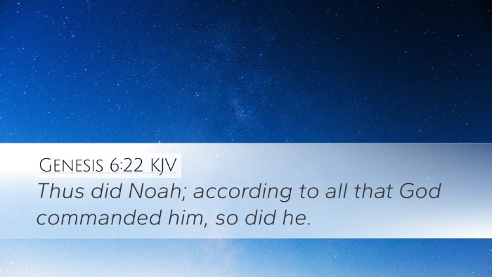 Genesis 6:22 KJV Bible Verse Image