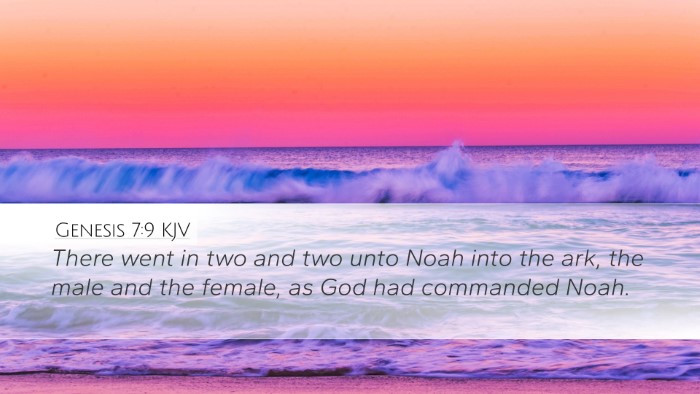 Genesis 7:9 KJV Desktop Wallpaper - There went in two and two unto Noah into the ark, - Desktop Bible Verse Wallpaper