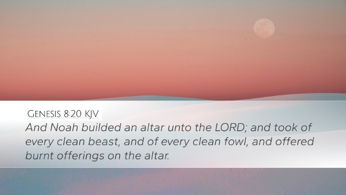 Genesis 8:20 KJV Bible Verse Image