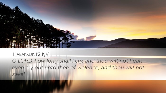 Habakkuk 1:2 KJV Bible Verse Image