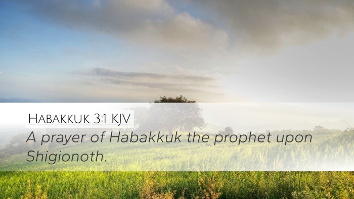 Habakkuk 3:1 KJV Bible Verse Image