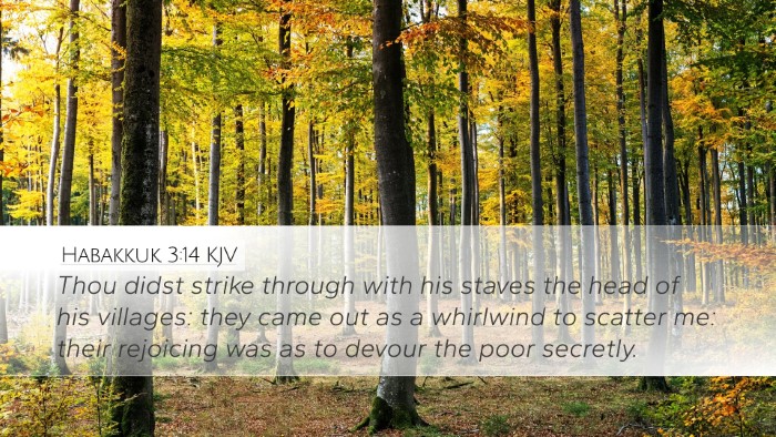 Habakkuk 3:14 KJV Bible Verse Image