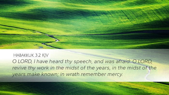 Habakkuk 3:2 KJV Bible Verse Image