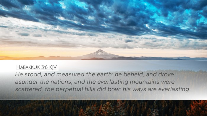 Habakkuk 3:6 KJV Bible Verse Image