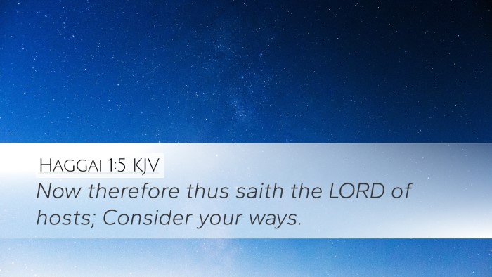 Haggai 1:5 KJV Bible Verse Image