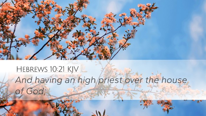 Hebrews 10:21 KJV Bible Verse Image