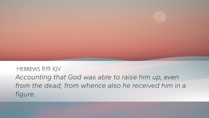Hebrews 11:19 KJV Bible Verse Image
