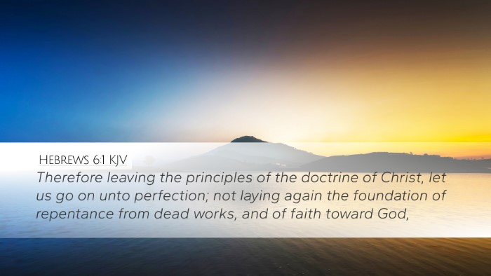 Hebrews 6:1 KJV Bible Verse Image