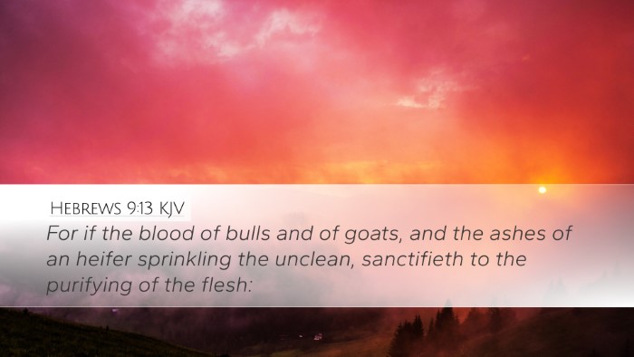 Hebrews 9:13 KJV Bible Verse Image