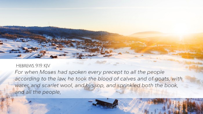 Hebrews 9:19 KJV Bible Verse Image