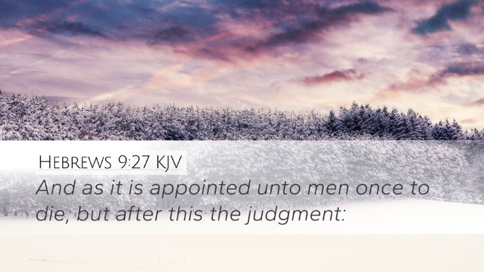 Hebrews 9:27 KJV Bible Verse Image