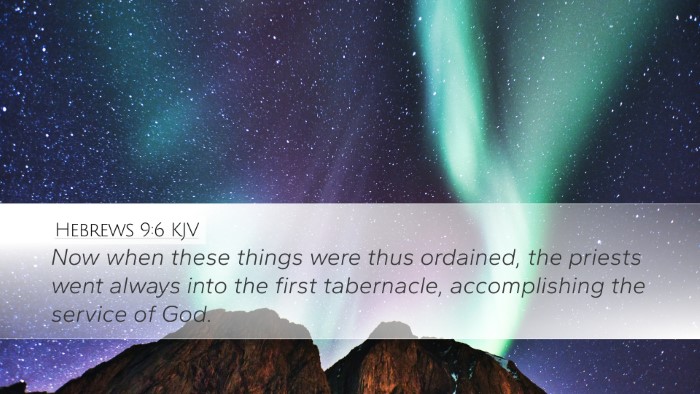Hebrews 9:6 KJV Bible Verse Image