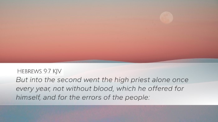 Hebrews 9:7 KJV Bible Verse Image