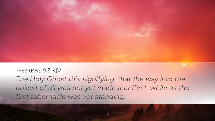 Hebrews 9:8 KJV Bible Verse Image