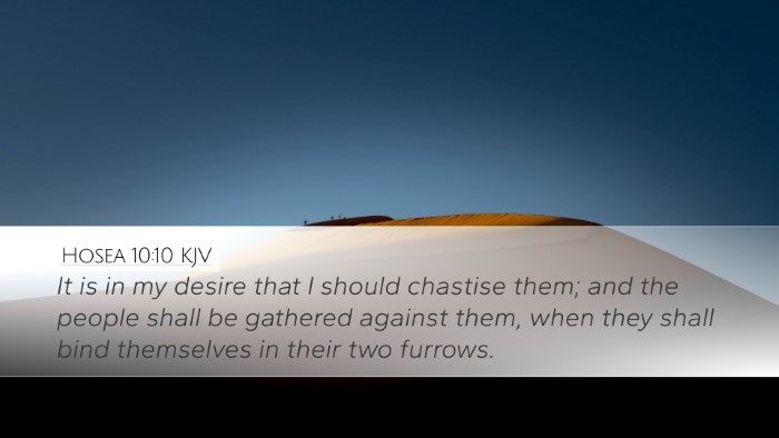 Hosea 10:10 KJV Bible Verse Image
