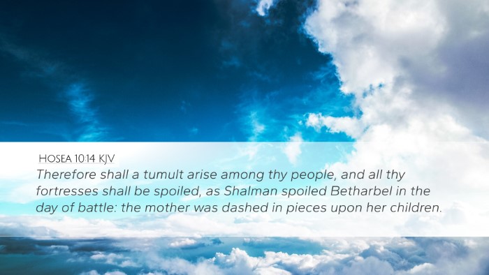 Hosea 10:14 KJV Bible Verse Image
