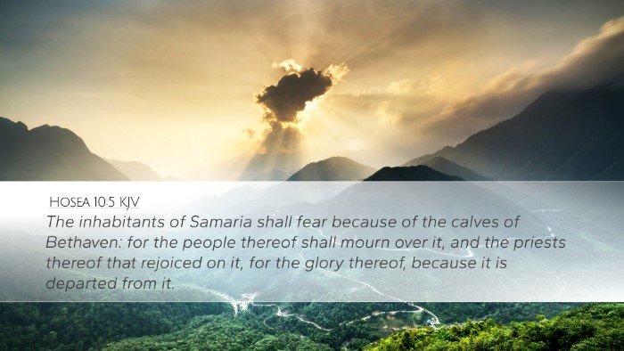 Hosea 10:5 KJV Bible Verse Image