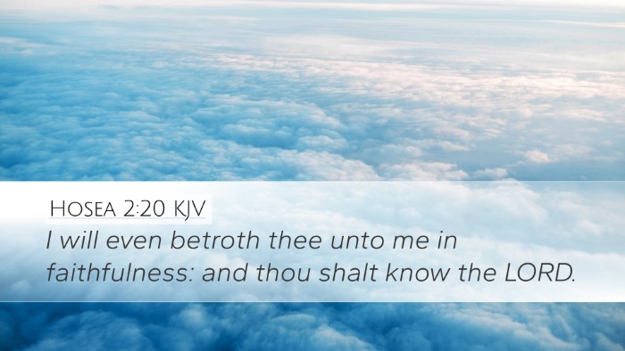 Hosea 2:20 KJV Desktop Wallpaper - I will even betroth thee unto me in faithfulness: - Desktop Bible Verse Wallpaper