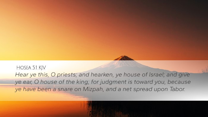 Hosea 5:1 KJV Bible Verse Image