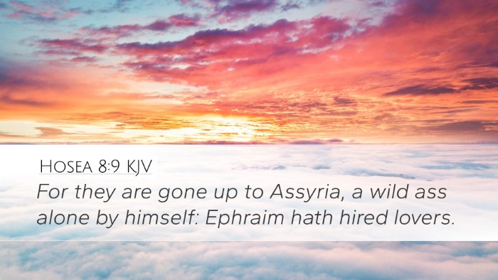 Hosea 8:9 KJV Bible Verse Image