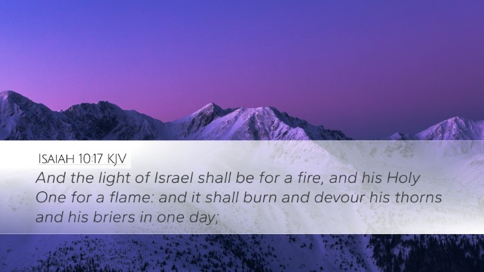 Isaiah 10:17 KJV Bible Verse Image