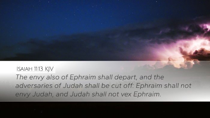 Isaiah 11:13 KJV Bible Verse Image