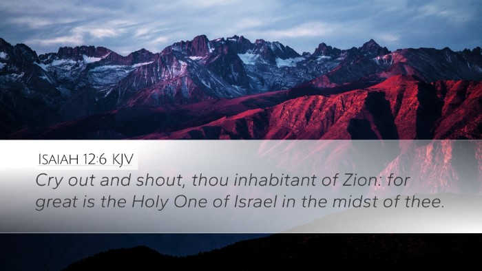 Isaiah 12:6 KJV Bible Verse Image