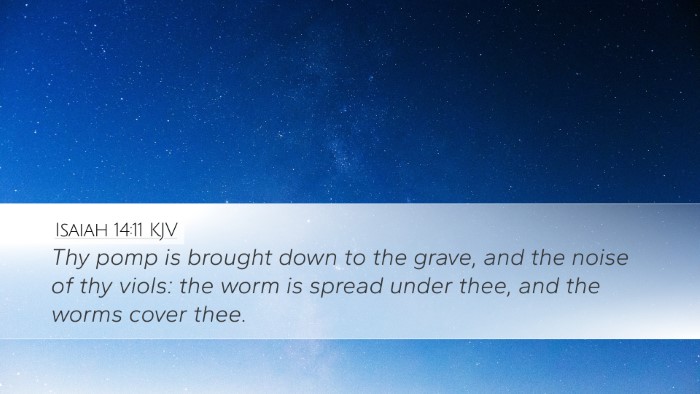 Isaiah 14:11 KJV Bible Verse Image