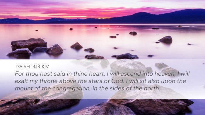 Isaiah 14:13 KJV Bible Verse Image