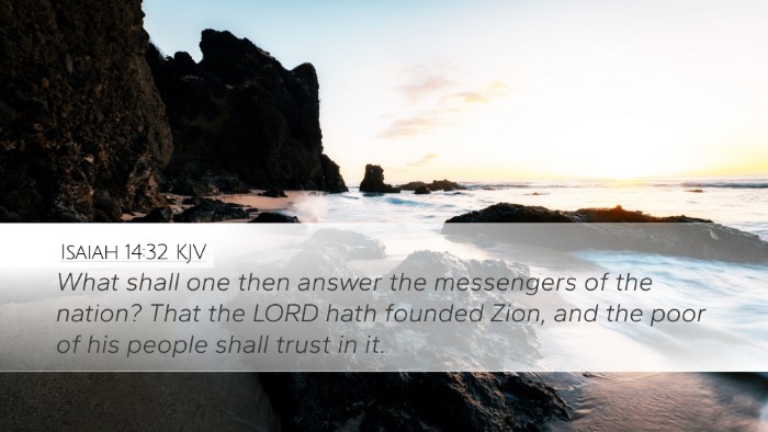 Isaiah 14:32 KJV Bible Verse Image