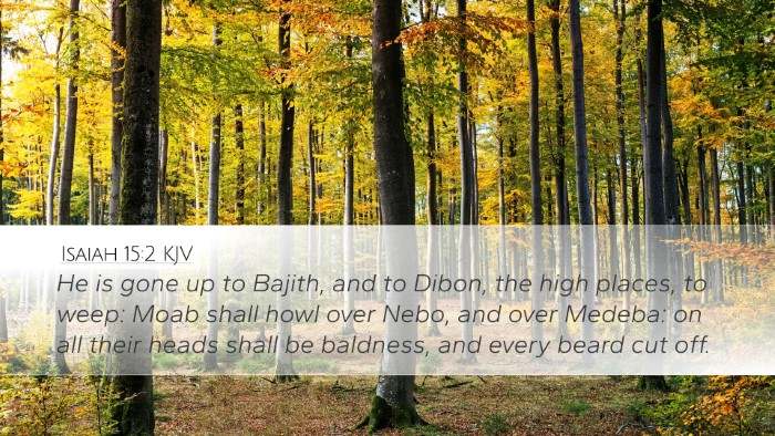 Isaiah 15:2 KJV Bible Verse Image