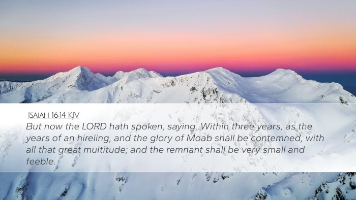 Isaiah 16:14 KJV Bible Verse Image