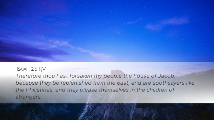 Isaiah 2:6 KJV Bible Verse Image