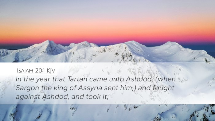 Isaiah 20:1 KJV Desktop Wallpaper - In the year that Tartan came unto Ashdod, (when - Desktop Bible Verse Wallpaper