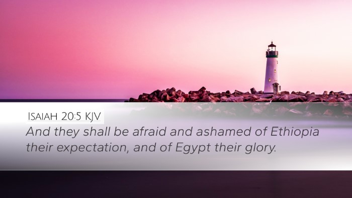 Isaiah 20:5 KJV Bible Verse Image